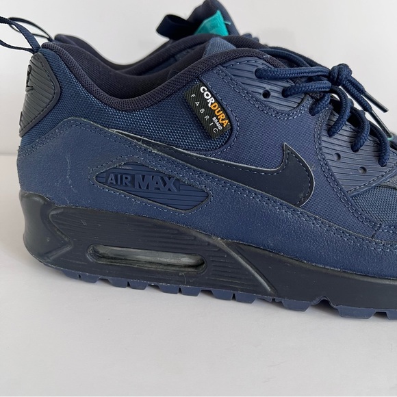 Nike Air Max 90 Surplus Navy Black Teal Sneakers Men’s 10 DC9389-400 - Picture 2 of 11